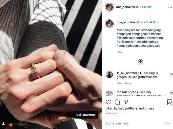 Actor Joel Courtney proposed to his longtime love Mia Courtney (née Scholink) on Valentine