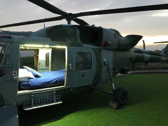 Now the helicopter, which has been renamed "Helipod," can comfortably sleep two people for $78 per night.