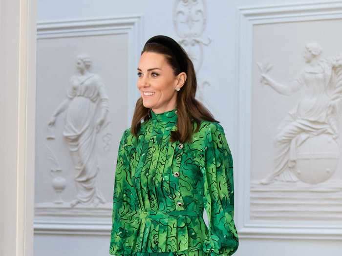 Middleton wore a bold green dress on a trip to Ireland in March.