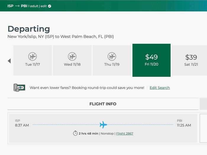 Once a flight is selected, proceed normally through the booking process by entering passenger information, choosing any extras, and so on.