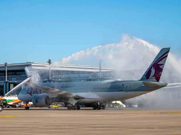 On November 4, Qatar Airways also became the first airline to use the airport