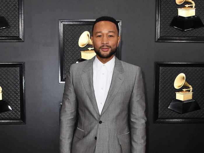 At the 2020 Grammys, John Legend wore a unique suit from Alexander McQueen.