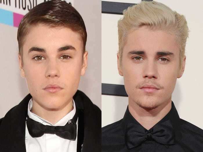 Justin Bieber has bleached his hair several times.