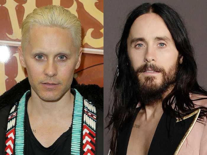 Jared Leto went fully blonde for his role as the Joker in 2016