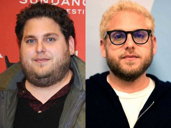 Jonah Hill went platinum blonde in 2018.