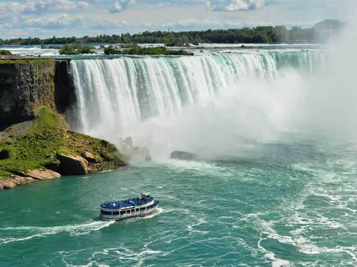 The name of Niagara Falls comes from the Native American village of Onghiara.