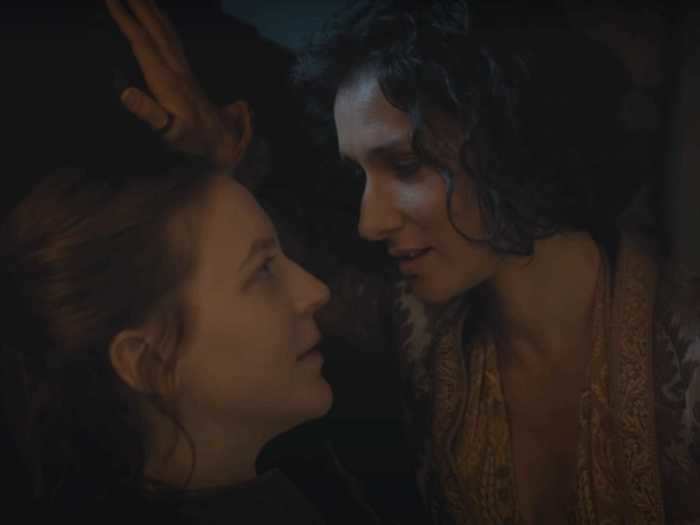 On "Game of Thrones," the kiss between Ellaria and Yara was totally improvised.