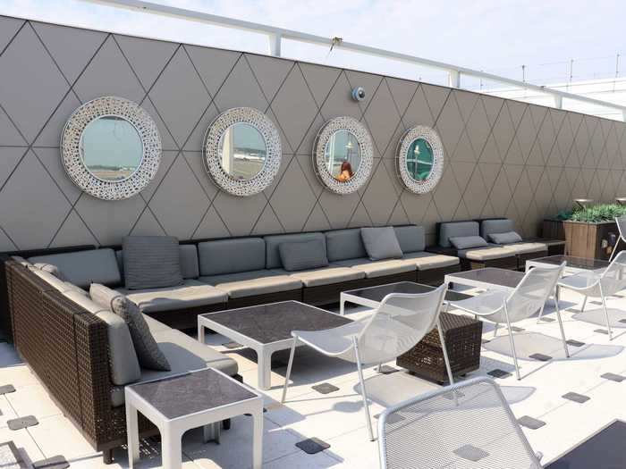 Nicknamed the Sky Deck, guests can enjoy the outdoor seating and natural disinfecting properties of the Sun.