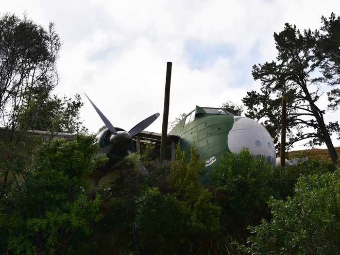 In New Zealand, the adventurous town of Waitomo between Auckland and Wellington is home to this former freighter-turned-Airbnb.