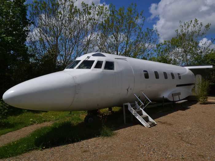 In Wales, this former Lockheed JetStar private jet can sleep four guests.