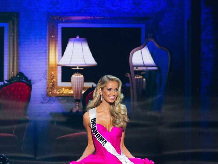 Olivia Jordan won Miss USA in 2015 in a voluminous gown.