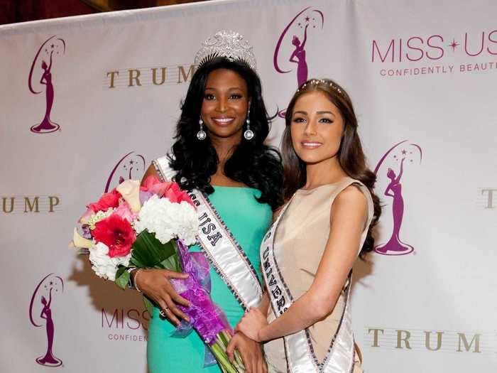 After Olivia Culpo was crowned Miss Universe, Nana Meriwether became the new Miss USA 2012.