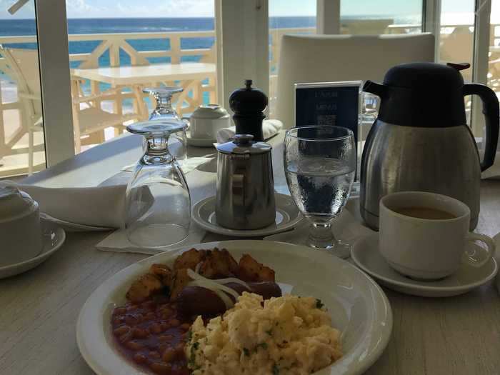 Breakfast in the restaurant is a buffet, of sorts.