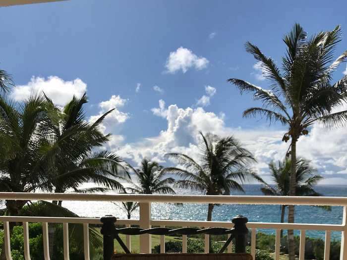 The balcony also provided an idyllic breakfast spot.