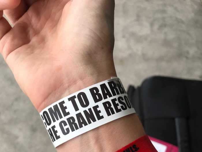 It felt like there were endless checks in the airport. I was given two wristbands: One stating where I was staying, and another saying I