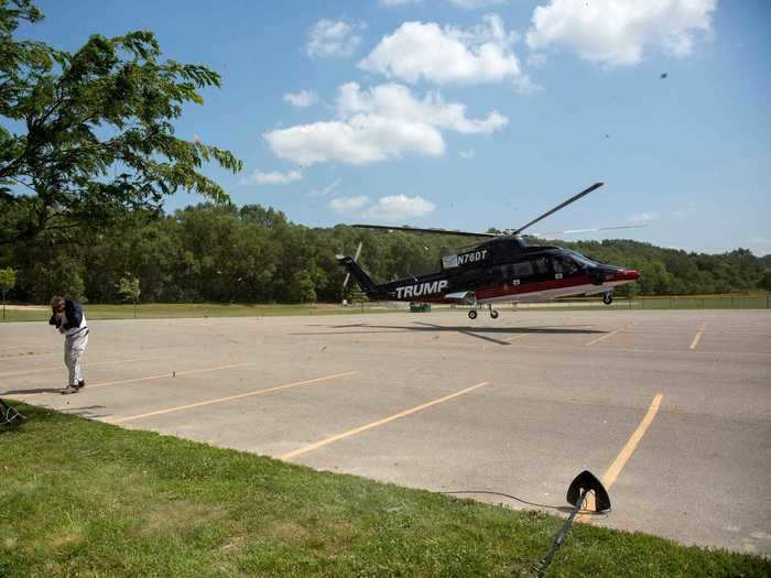 In Iowa the year prior, free helicopter rides were given to kids at the state fair. Trump won the state in 2016 and is projected to win it again in 2020.