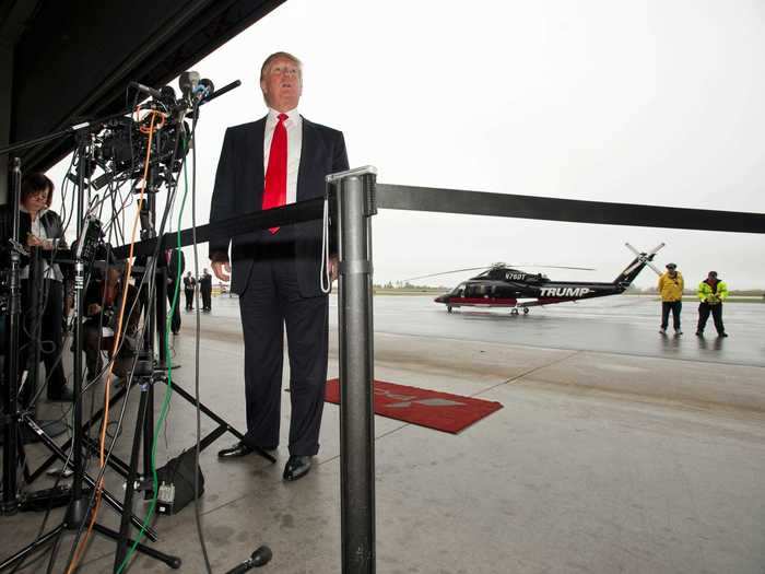 The helicopter was also a frequent sight on the campaign trail, used by then-candidate Trump for short hops around the New York area and nearby campaign stops in surrounding states.