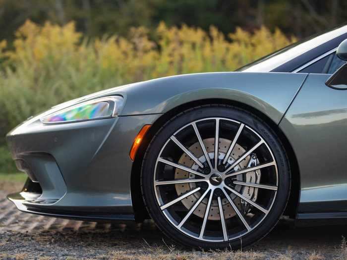 The polished brake calipers had a black logo on them — a $1,500 option.