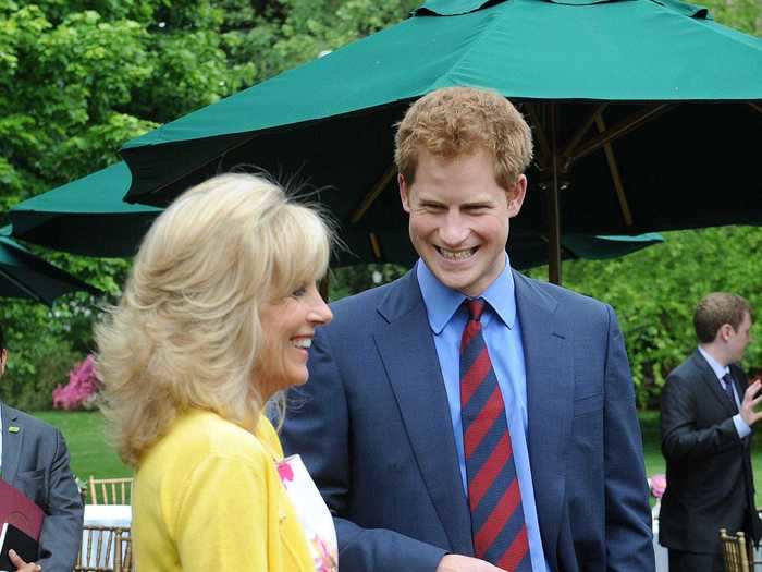 Prince Harry was first photographed meeting Joe Biden