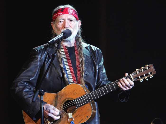 Willie Nelson wore his signature red bandana at the 2004 CMAs.