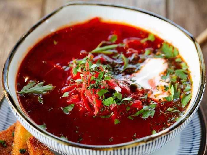 Kozhakhmetov recommended borscht — a sour beetroot soup popular in Eastern Europe and Northern Asia, while Azhibayeva likes manty, a meat-filled dumpling.