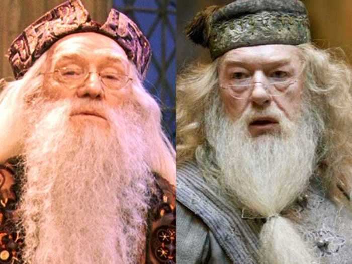 Richard Harris played Albus Dumbledore for the first two "Harry Potter" films before Michael Gambon took over.