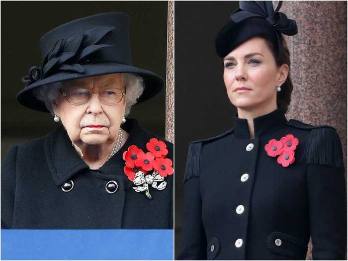 She stood on a different balcony from the Duchess of Cambridge and the Duchess of Cornwall at the royal family