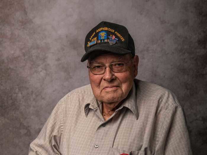 Army Amphibious Forces Pfc. Hilman Prestridge survived D-Day. He was among the first soldiers to storm Omaha Beach in Normandy.