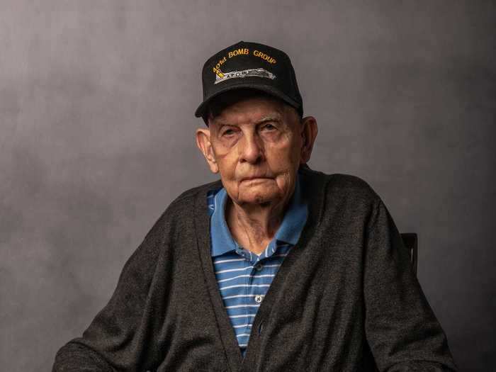 This is William Massey, who piloted a B-17 plane during World War II. Massey survived having his plane shot down in 1944.