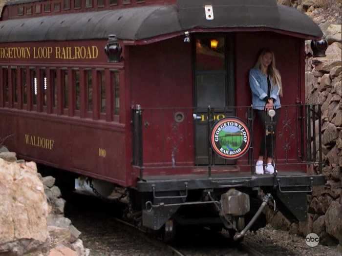 Heather Martin rode away on a train after telling Colton Underwood she wasn