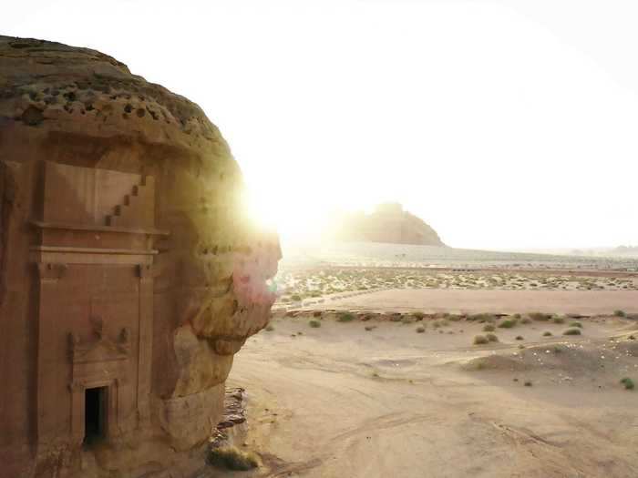 A new resort will let visitors spend the night in the millennia-old sandstone rock formations of the Saudi Arabian desert.