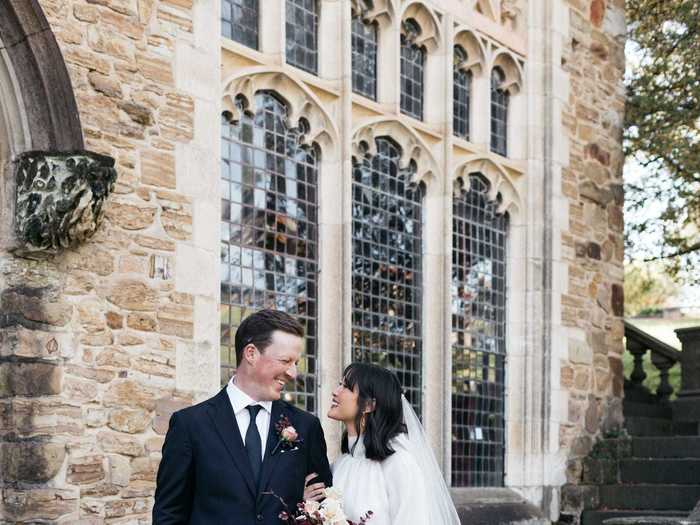 The couple also had an extra reason to celebrate on their wedding day.