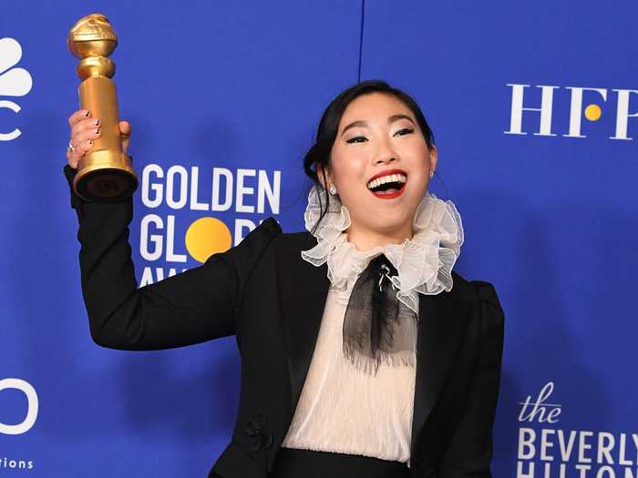 At the 2020 Golden Globe Awards, Awkwafina made history as the first person of Asian descent to win in the lead actress category.
