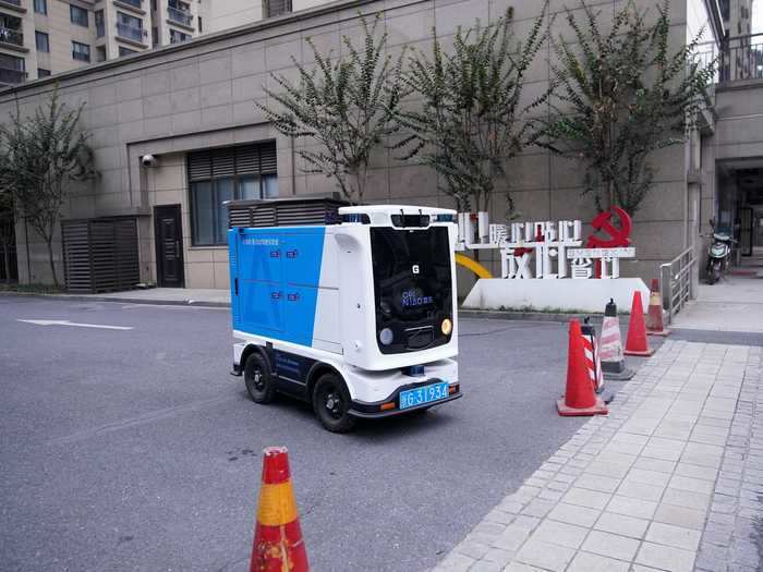 Cainiao also has delivery robots that can take local packages directly to customers