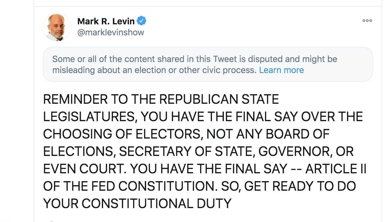 Levin tweet