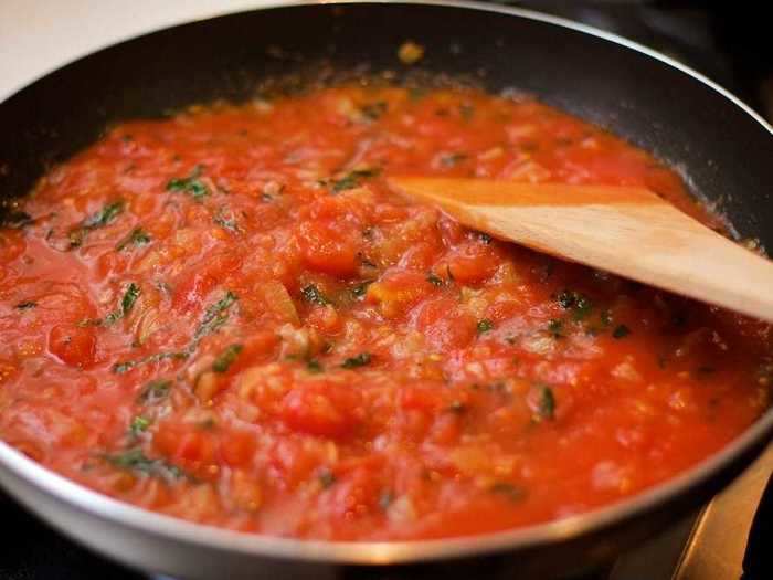 Canned tomatoes are great to have on hand for sauces and stews.