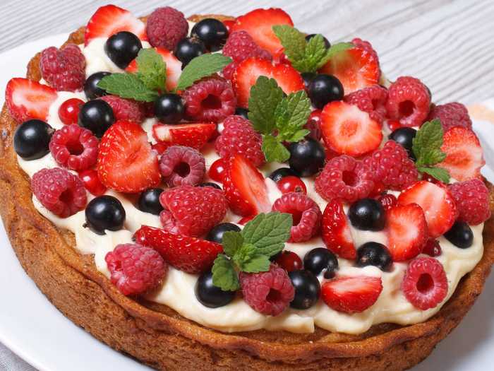 Add fresh fruit to cream pies.