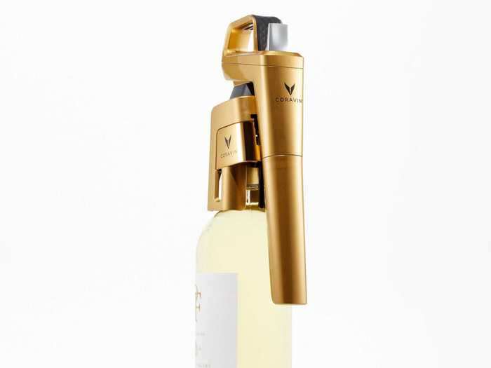 The first wine case shipment will include a gold Coravin wine preservation system and other other wine-related accessories.