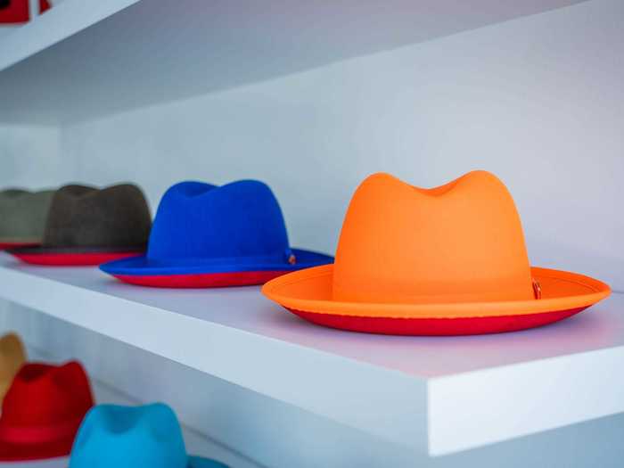 Neiman Marcus also included a custom six-hat collection by Keith and James that are co-designed by owner James Keith and either musicians Run DMC, artist Pixel Pancho, artist Paul Gerben, artist RISK, artist Man One, or artist Leroy Campbell.