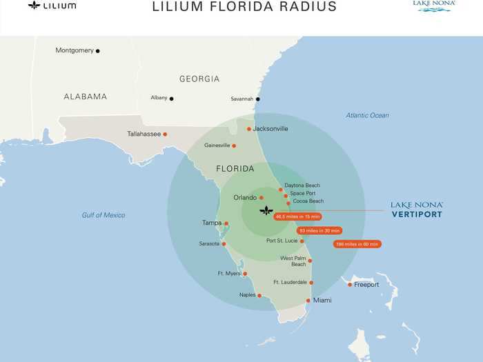 The vertiport is located centrally in Florida, connecting 20 million people within a 186-mile radius, the companies said.