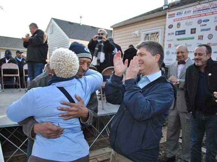 An abandoned house was completely renovated for a homeless veteran in February.