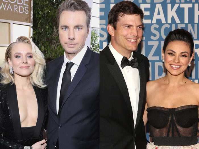 Kristen Bell and Dax Shepard and Ashton Kutcher and Mila Kunis have formed a lasting friendship.