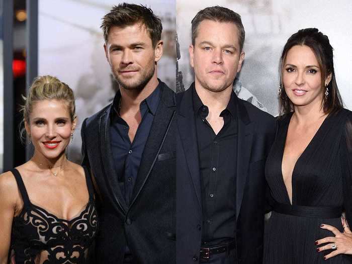 Elsa Pataky and Chris Hemsworth and Matt Damon and Luciana Barroso are often spotted out together.