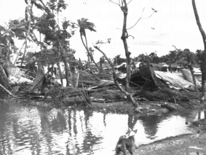The Bhola cyclone hit Bangladesh.