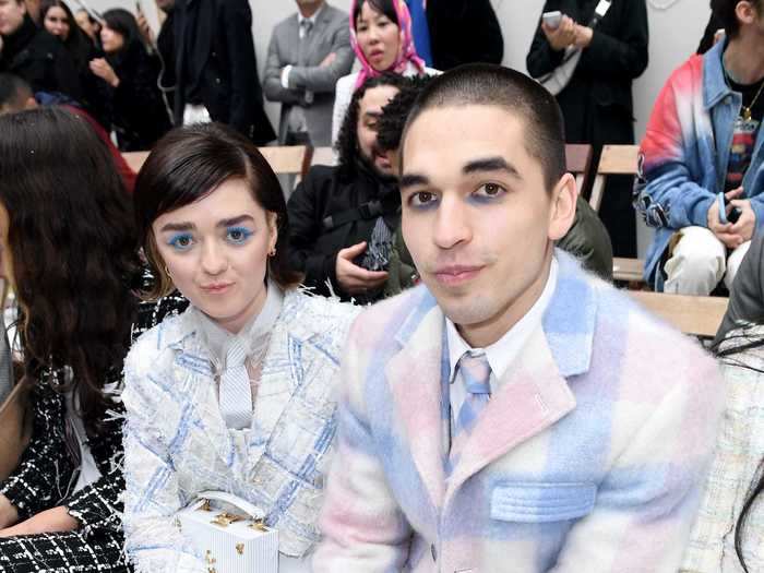 During Paris Fashion Week in March, Maisie Williams and her boyfriend, Reuben Selby, both wore pastel suits to the Thom Browne show.