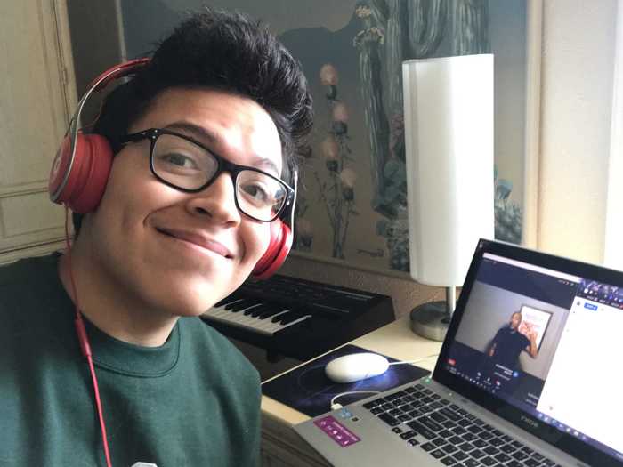 Marlon Rubio Smith, a freshman at the University of Texas at Austin, spends his weekends doing what he loves the most: watching movies.