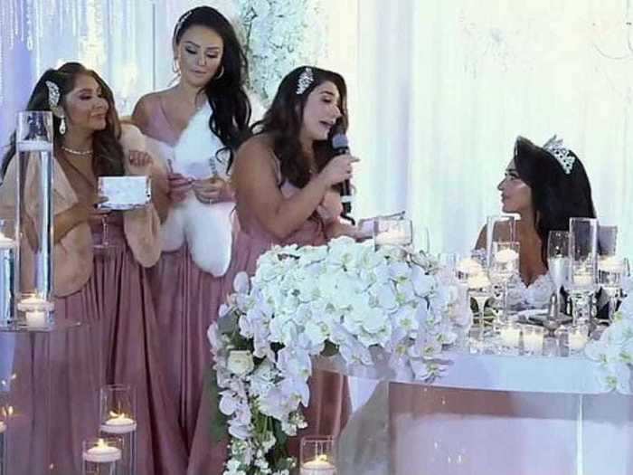 Angelina completely lost her mind on Snooki, JWoww, and Deena after their toast at her wedding on "Jersey Shore: Family Vacation."