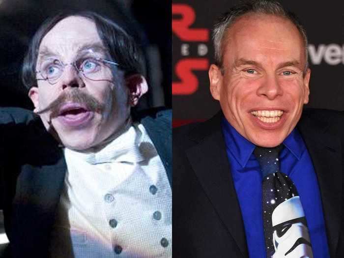 Warwick Davis actually had two different roles in "Harry Potter," Griphook the goblin and Professor Flitwick.