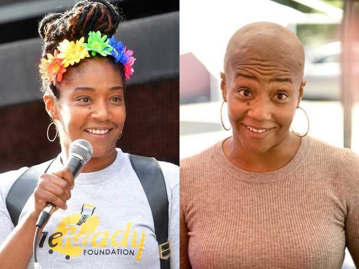 Tiffany Haddish took it one step further and went completely bald.