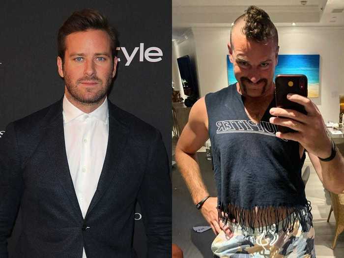 Armie Hammer gave himself a mohawk and mustache.